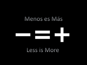Imagen Menos es más - Less is more